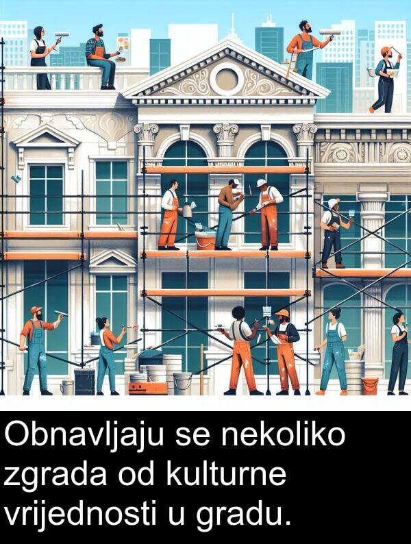 vrijednosti: Obnavljaju se nekoliko zgrada od kulturne vrijednosti u gradu.