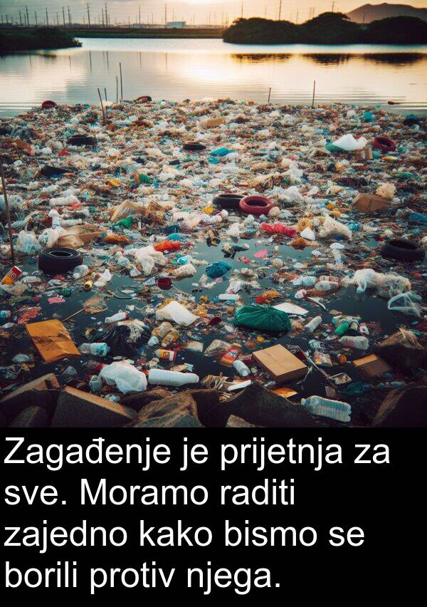 zajedno: Zagađenje je prijetnja za sve. Moramo raditi zajedno kako bismo se borili protiv njega.