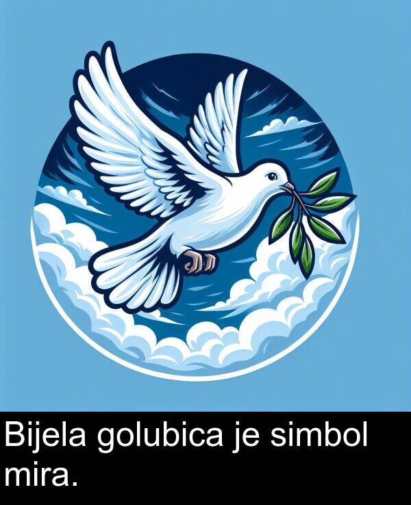 golubica: Bijela golubica je simbol mira.