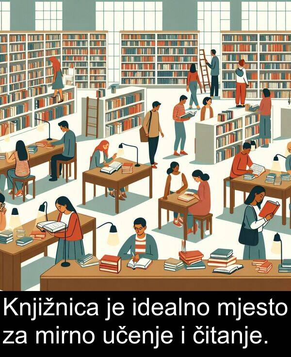 idealno: Knjižnica je idealno mjesto za mirno učenje i čitanje.