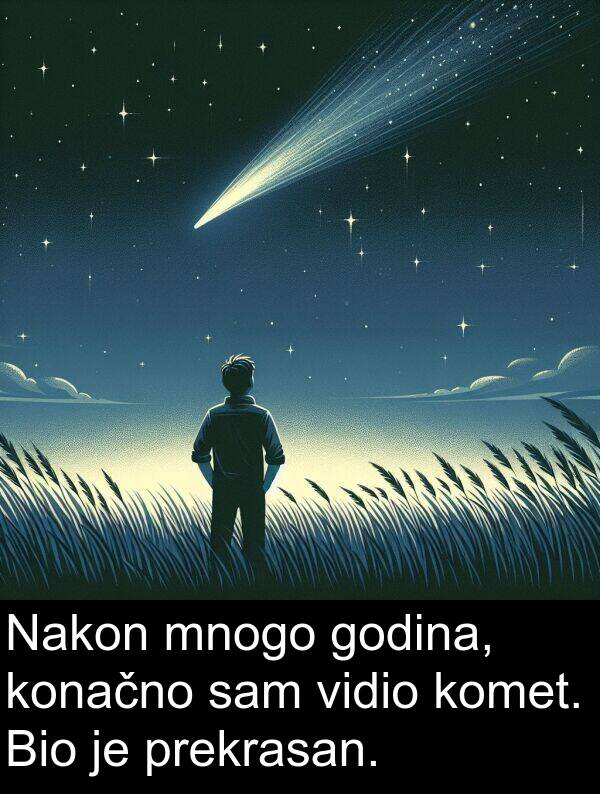 godina: Nakon mnogo godina, konačno sam vidio komet. Bio je prekrasan.