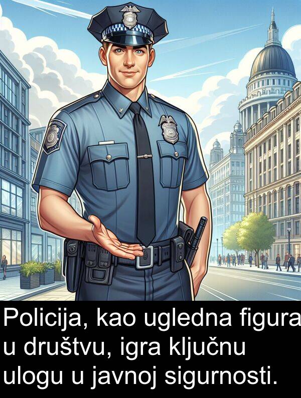 figura: Policija, kao ugledna figura u društvu, igra ključnu ulogu u javnoj sigurnosti.