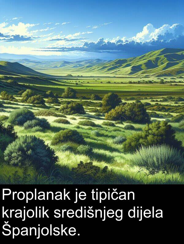 tipičan: Proplanak je tipičan krajolik središnjeg dijela Španjolske.