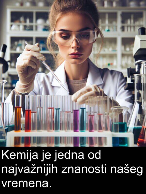 najvažnijih: Kemija je jedna od najvažnijih znanosti našeg vremena.