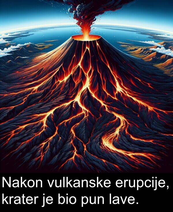 bio: Nakon vulkanske erupcije, krater je bio pun lave.
