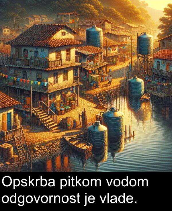 pitkom: Opskrba pitkom vodom odgovornost je vlade.