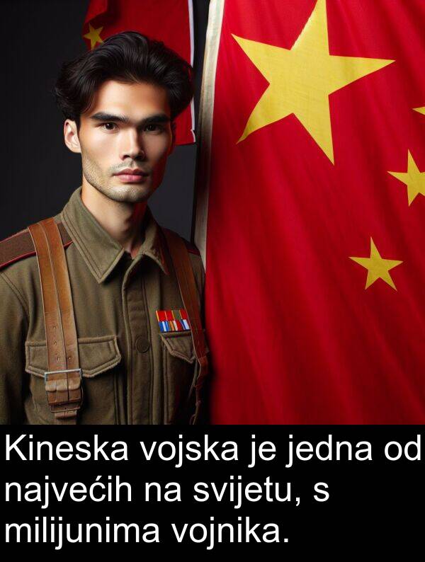 milijunima: Kineska vojska je jedna od najvećih na svijetu, s milijunima vojnika.