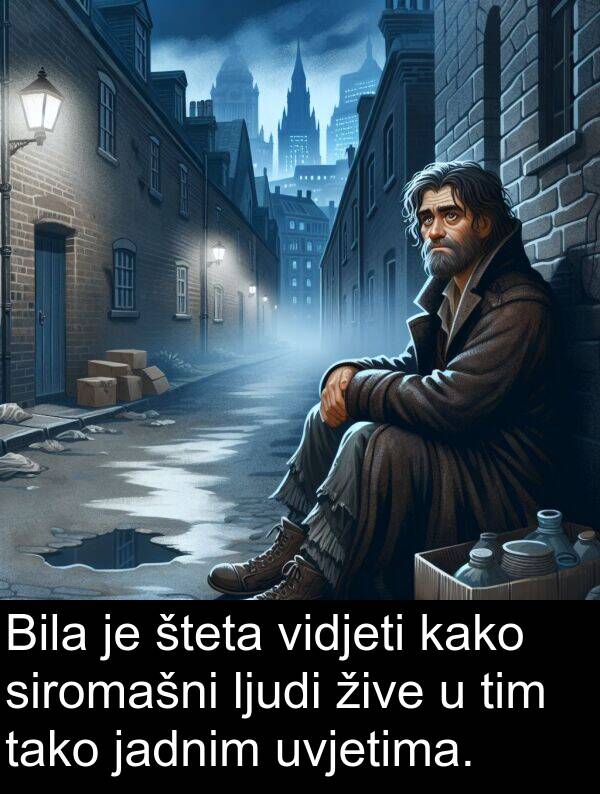 tim: Bila je šteta vidjeti kako siromašni ljudi žive u tim tako jadnim uvjetima.