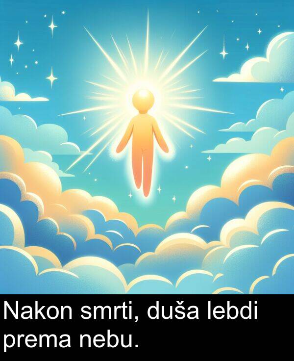 smrti: Nakon smrti, duša lebdi prema nebu.