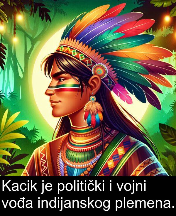 indijanskog: Kacik je politički i vojni vođa indijanskog plemena.