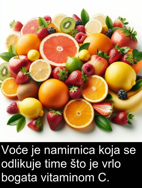 bogata: Voće je namirnica koja se odlikuje time što je vrlo bogata vitaminom C.