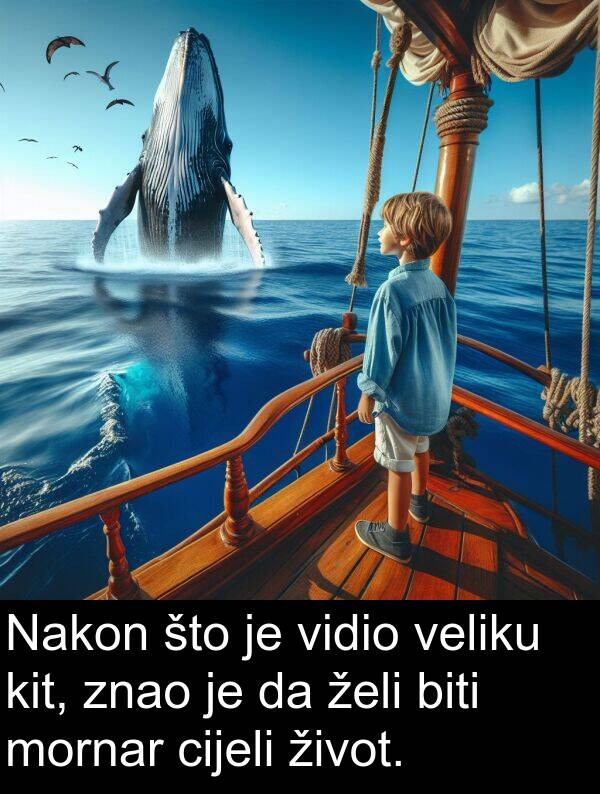 kit: Nakon što je vidio veliku kit, znao je da želi biti mornar cijeli život.