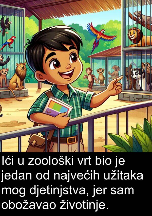 djetinjstva: Ići u zoološki vrt bio je jedan od najvećih užitaka mog djetinjstva, jer sam obožavao životinje.