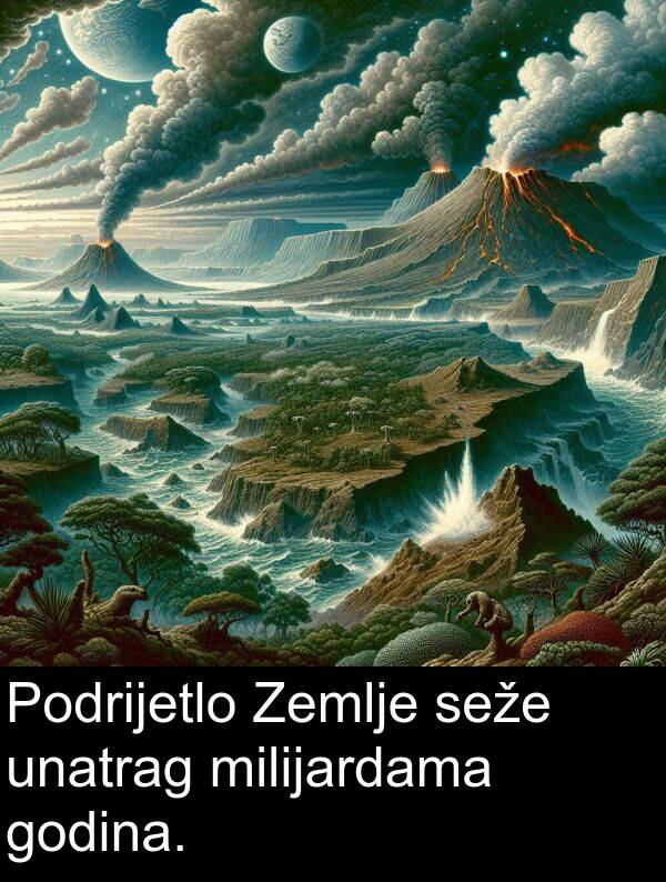 milijardama: Podrijetlo Zemlje seže unatrag milijardama godina.