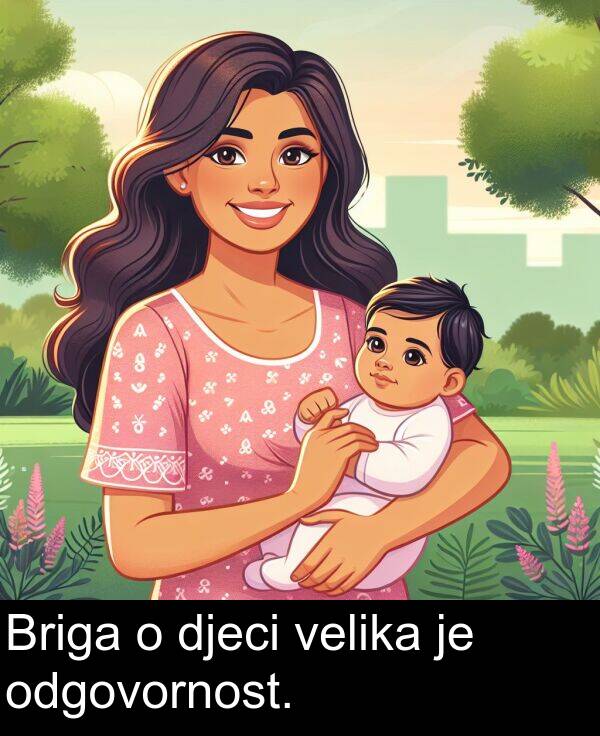 odgovornost: Briga o djeci velika je odgovornost.