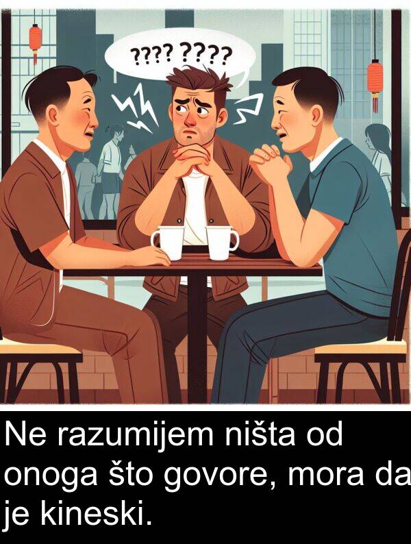 govore: Ne razumijem ništa od onoga što govore, mora da je kineski.