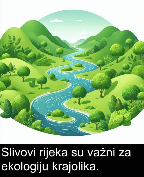 važni: Slivovi rijeka su važni za ekologiju krajolika.