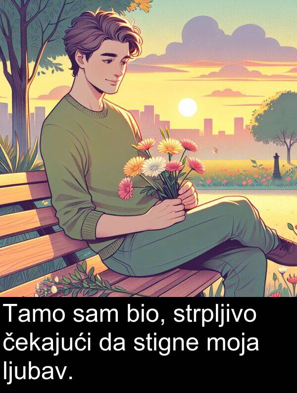 čekajući: Tamo sam bio, strpljivo čekajući da stigne moja ljubav.
