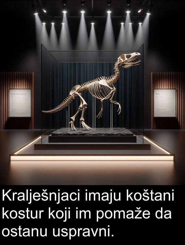 pomaže: Kralješnjaci imaju koštani kostur koji im pomaže da ostanu uspravni.
