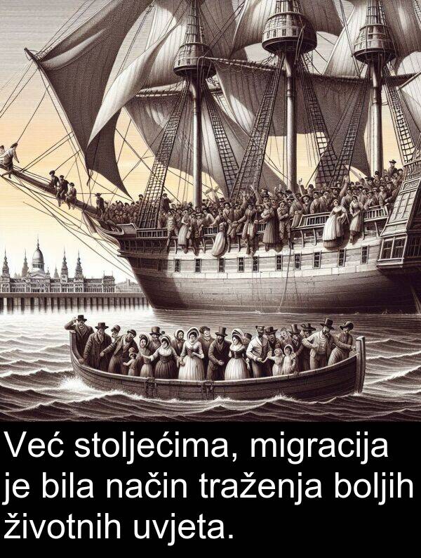 način: Već stoljećima, migracija je bila način traženja boljih životnih uvjeta.