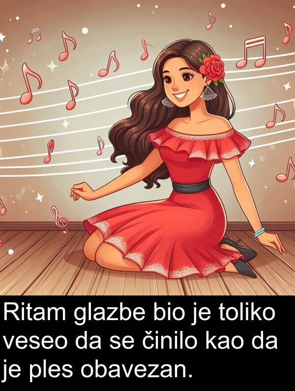 toliko: Ritam glazbe bio je toliko veseo da se činilo kao da je ples obavezan.