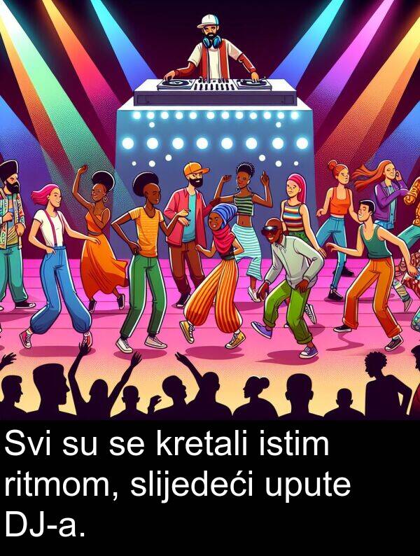 istim: Svi su se kretali istim ritmom, slijedeći upute DJ-a.