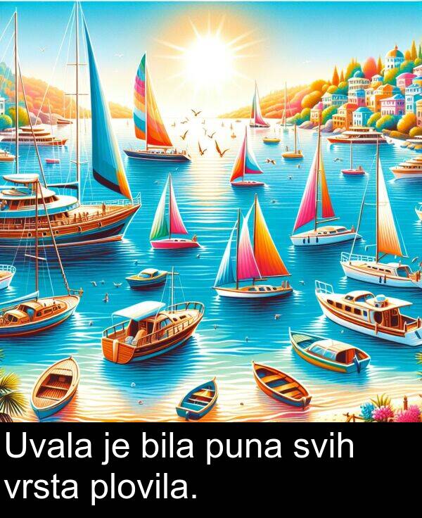 puna: Uvala je bila puna svih vrsta plovila.