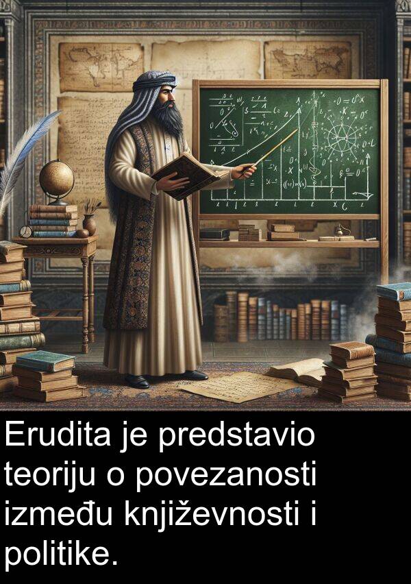 književnosti: Erudita je predstavio teoriju o povezanosti između književnosti i politike.