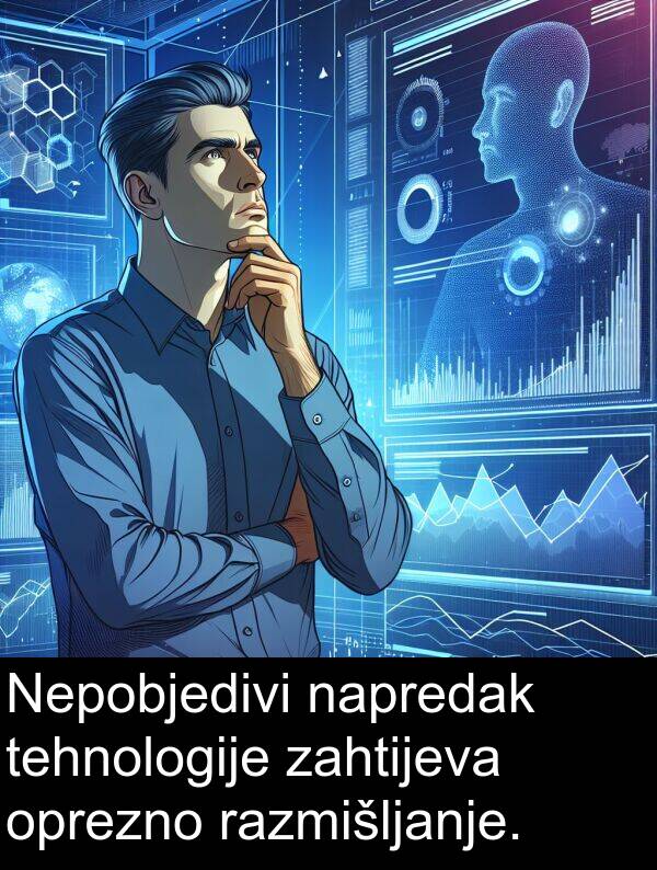 tehnologije: Nepobjedivi napredak tehnologije zahtijeva oprezno razmišljanje.