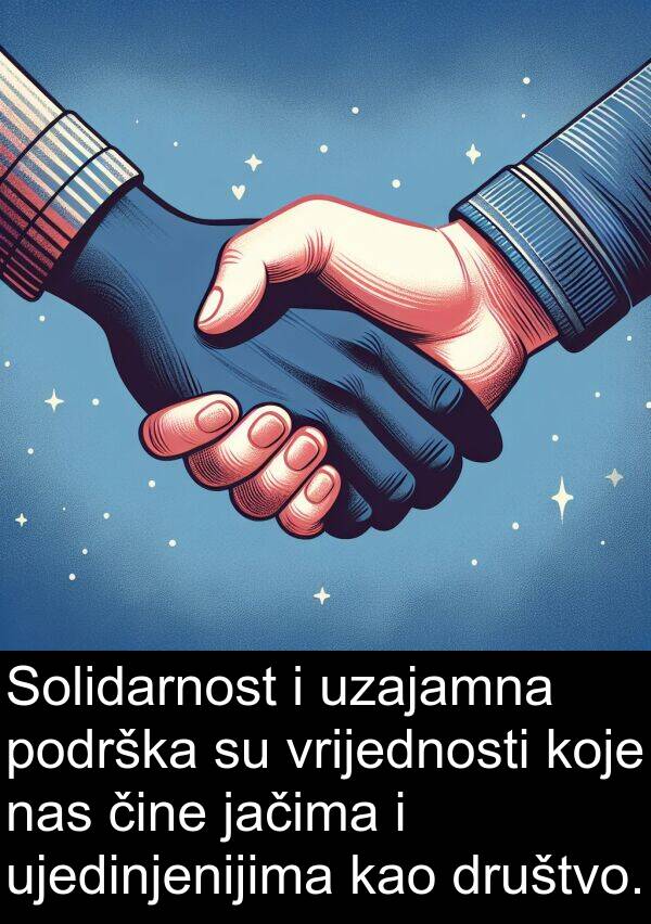 ujedinjenijima: Solidarnost i uzajamna podrška su vrijednosti koje nas čine jačima i ujedinjenijima kao društvo.