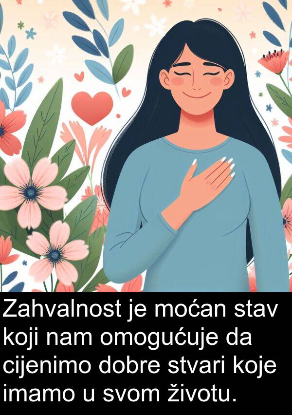 nam: Zahvalnost je moćan stav koji nam omogućuje da cijenimo dobre stvari koje imamo u svom životu.