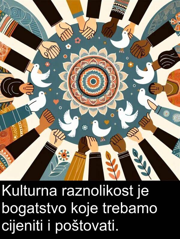 bogatstvo: Kulturna raznolikost je bogatstvo koje trebamo cijeniti i poštovati.