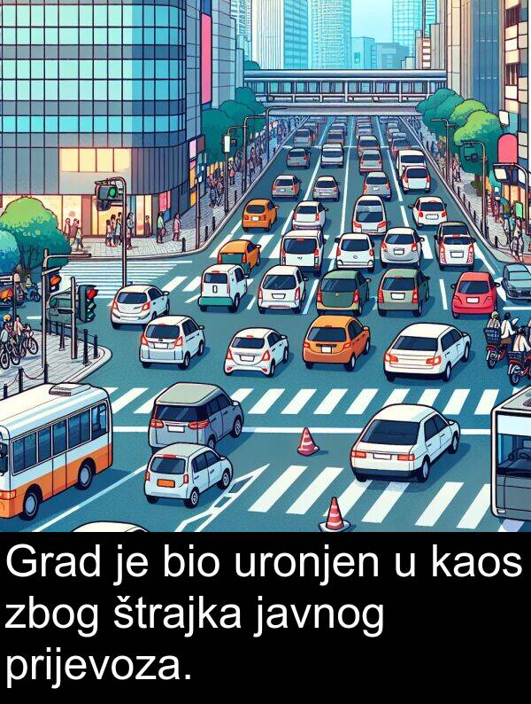 kaos: Grad je bio uronjen u kaos zbog štrajka javnog prijevoza.