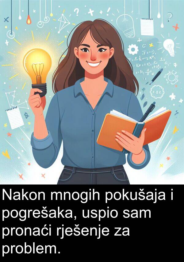 problem: Nakon mnogih pokušaja i pogrešaka, uspio sam pronaći rješenje za problem.
