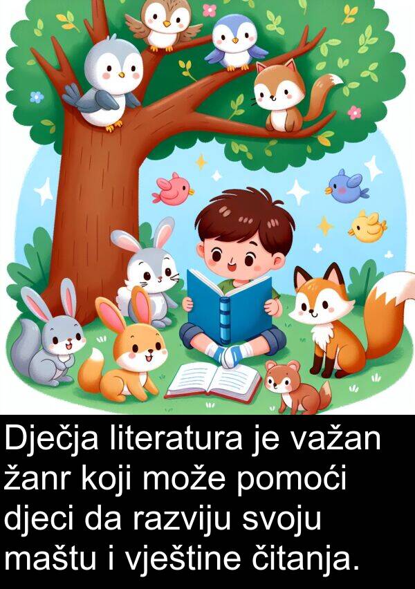 maštu: Dječja literatura je važan žanr koji može pomoći djeci da razviju svoju maštu i vještine čitanja.