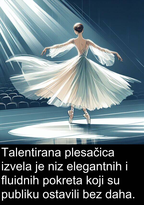 daha: Talentirana plesačica izvela je niz elegantnih i fluidnih pokreta koji su publiku ostavili bez daha.