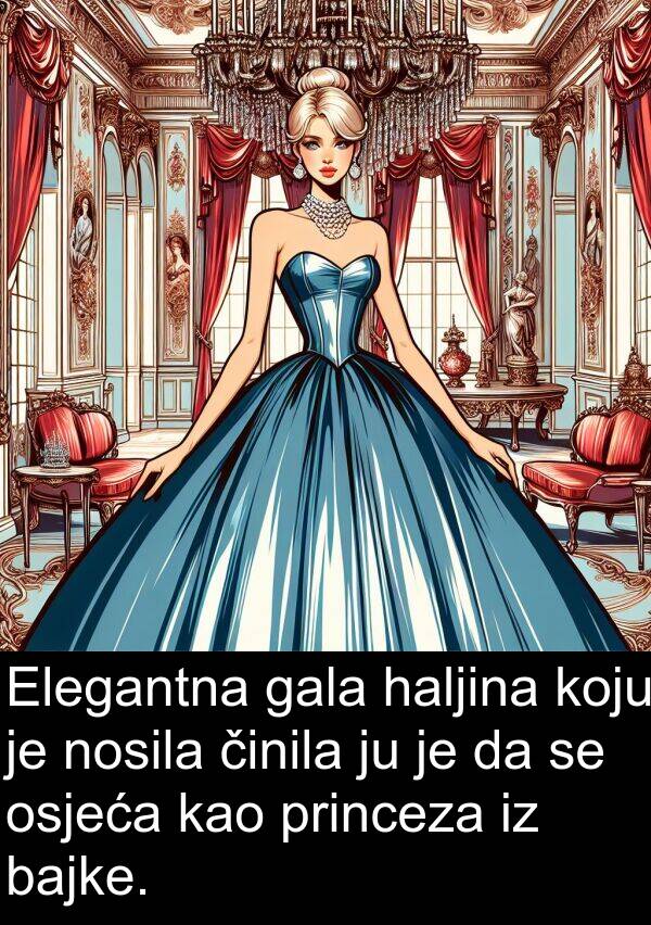bajke: Elegantna gala haljina koju je nosila činila ju je da se osjeća kao princeza iz bajke.