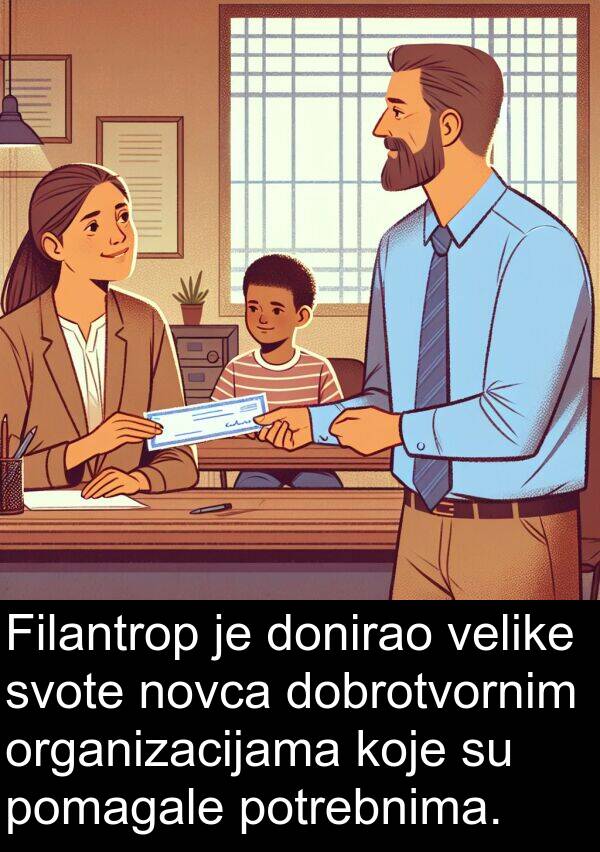 velike: Filantrop je donirao velike svote novca dobrotvornim organizacijama koje su pomagale potrebnima.