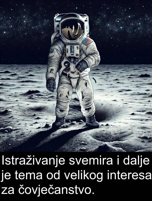 tema: Istraživanje svemira i dalje je tema od velikog interesa za čovječanstvo.