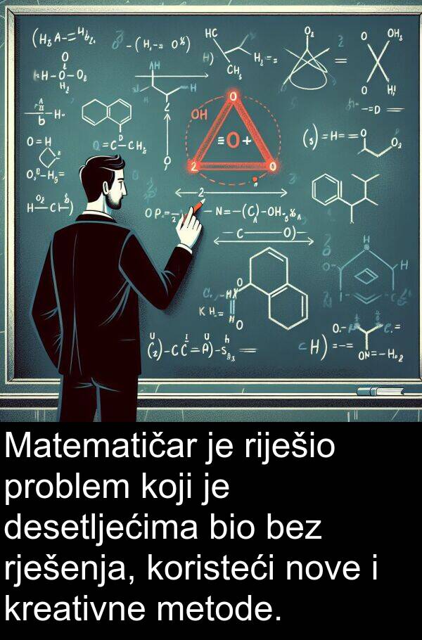 desetljećima: Matematičar je riješio problem koji je desetljećima bio bez rješenja, koristeći nove i kreativne metode.
