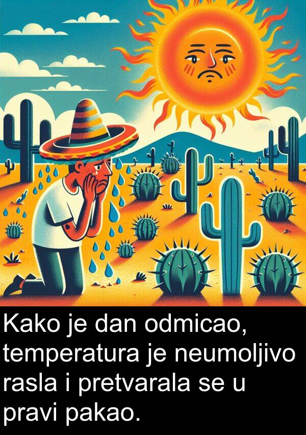 temperatura: Kako je dan odmicao, temperatura je neumoljivo rasla i pretvarala se u pravi pakao.