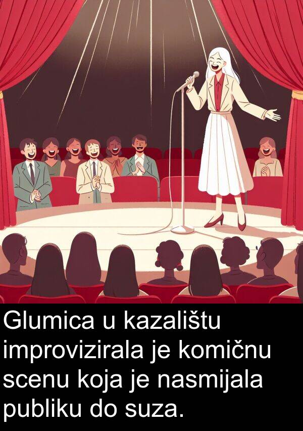 improvizirala: Glumica u kazalištu improvizirala je komičnu scenu koja je nasmijala publiku do suza.