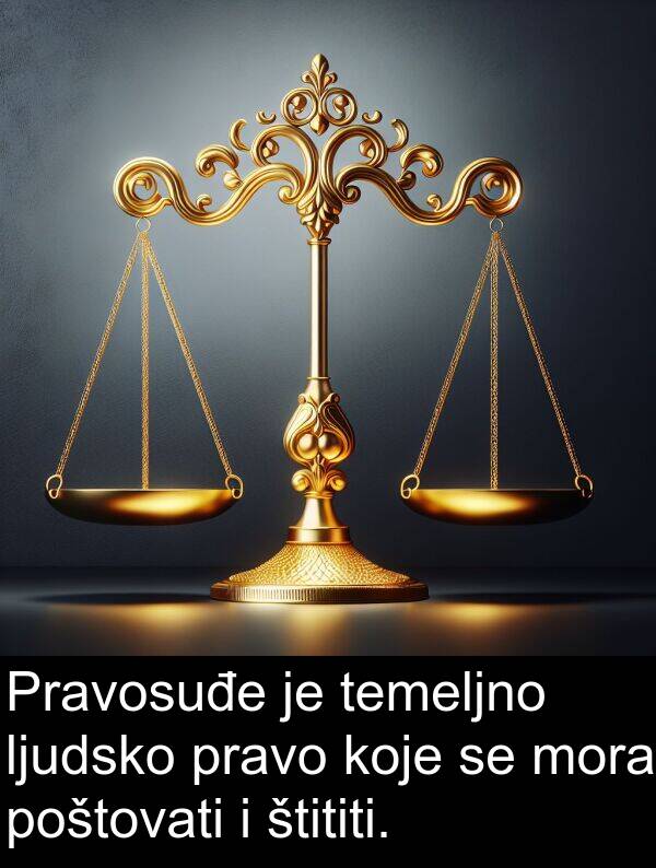 temeljno: Pravosuđe je temeljno ljudsko pravo koje se mora poštovati i štititi.