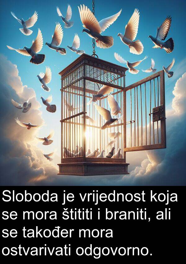 odgovorno: Sloboda je vrijednost koja se mora štititi i braniti, ali se također mora ostvarivati odgovorno.