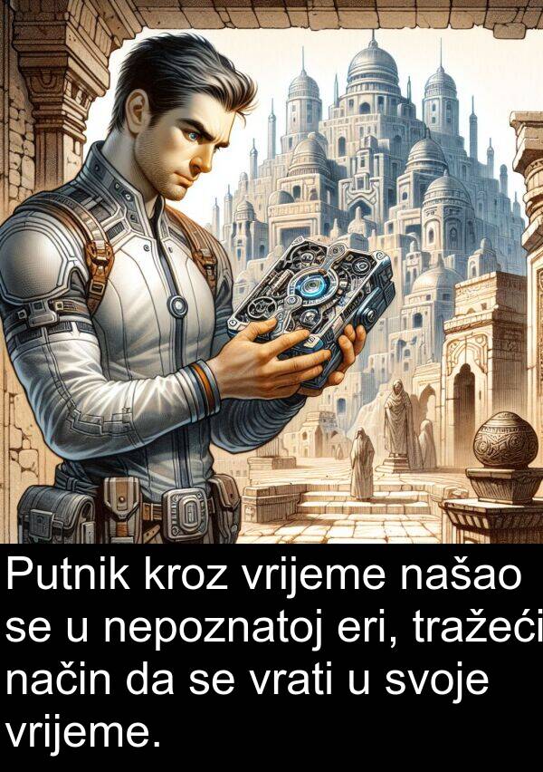 eri: Putnik kroz vrijeme našao se u nepoznatoj eri, tražeći način da se vrati u svoje vrijeme.