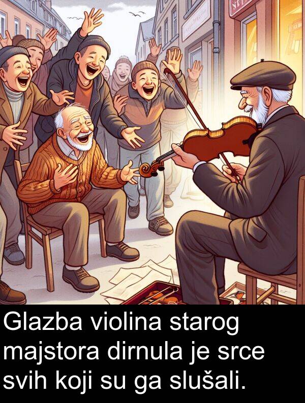 violina: Glazba violina starog majstora dirnula je srce svih koji su ga slušali.