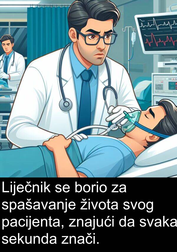 sekunda: Liječnik se borio za spašavanje života svog pacijenta, znajući da svaka sekunda znači.