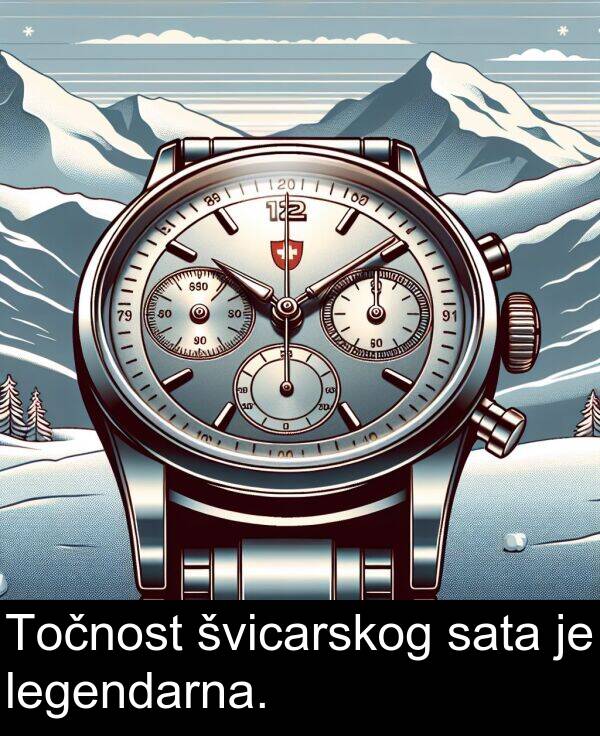 sata: Točnost švicarskog sata je legendarna.