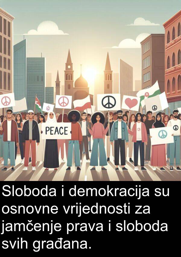 demokracija: Sloboda i demokracija su osnovne vrijednosti za jamčenje prava i sloboda svih građana.
