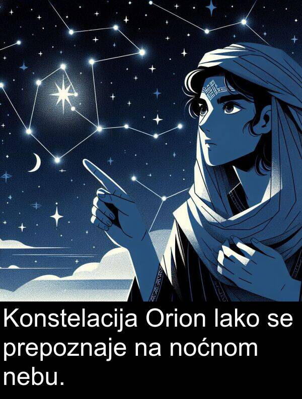 noćnom: Konstelacija Orion lako se prepoznaje na noćnom nebu.